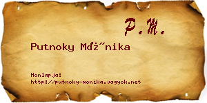 Putnoky Mónika névjegykártya